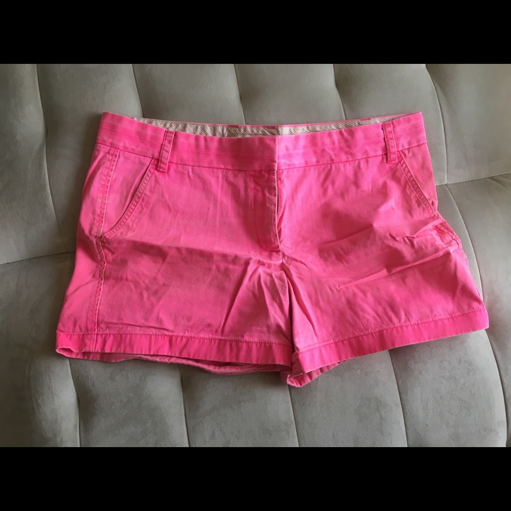 Pink J. Crew Chino shorts